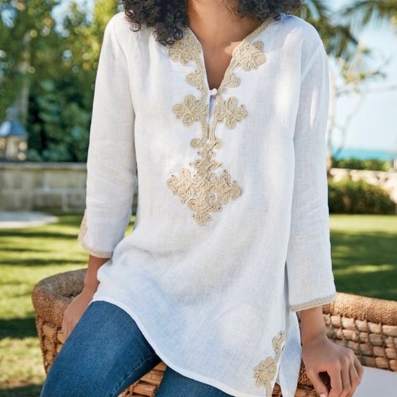 Soft Surroundings Tops - Soft surroundings linen top